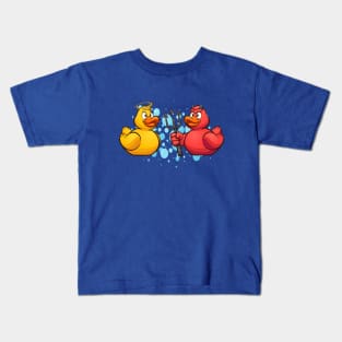 Bubble Bath Angel Vs Devil Duckies Kids T-Shirt